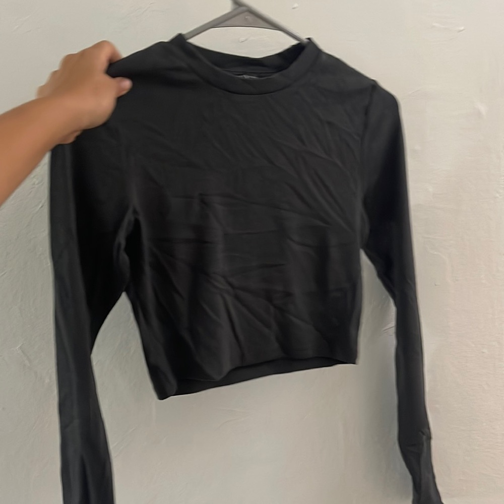 Zara long sleeve crop top size M